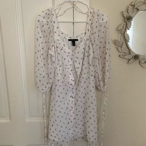 White feminine dress from forever 21